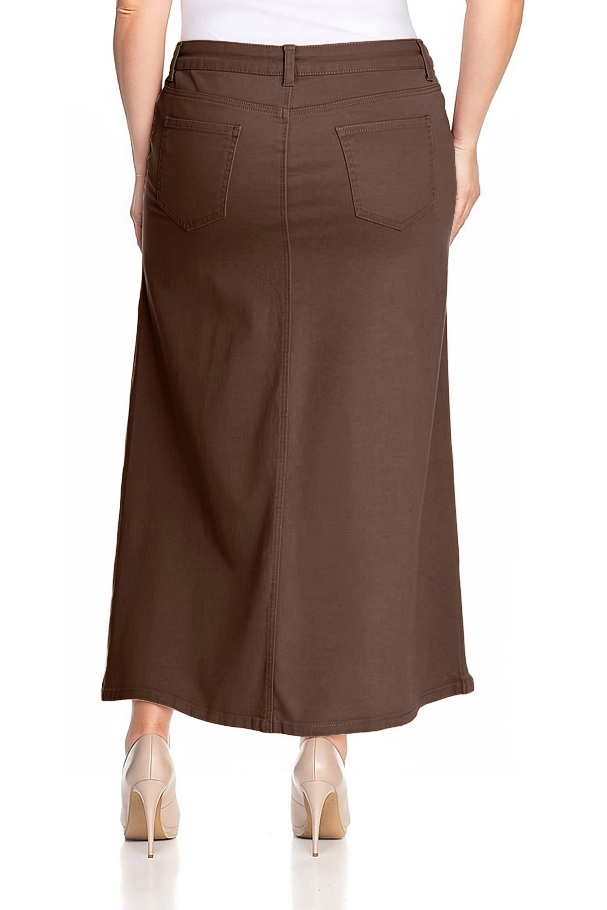 Denim Long Skirt Plus Size