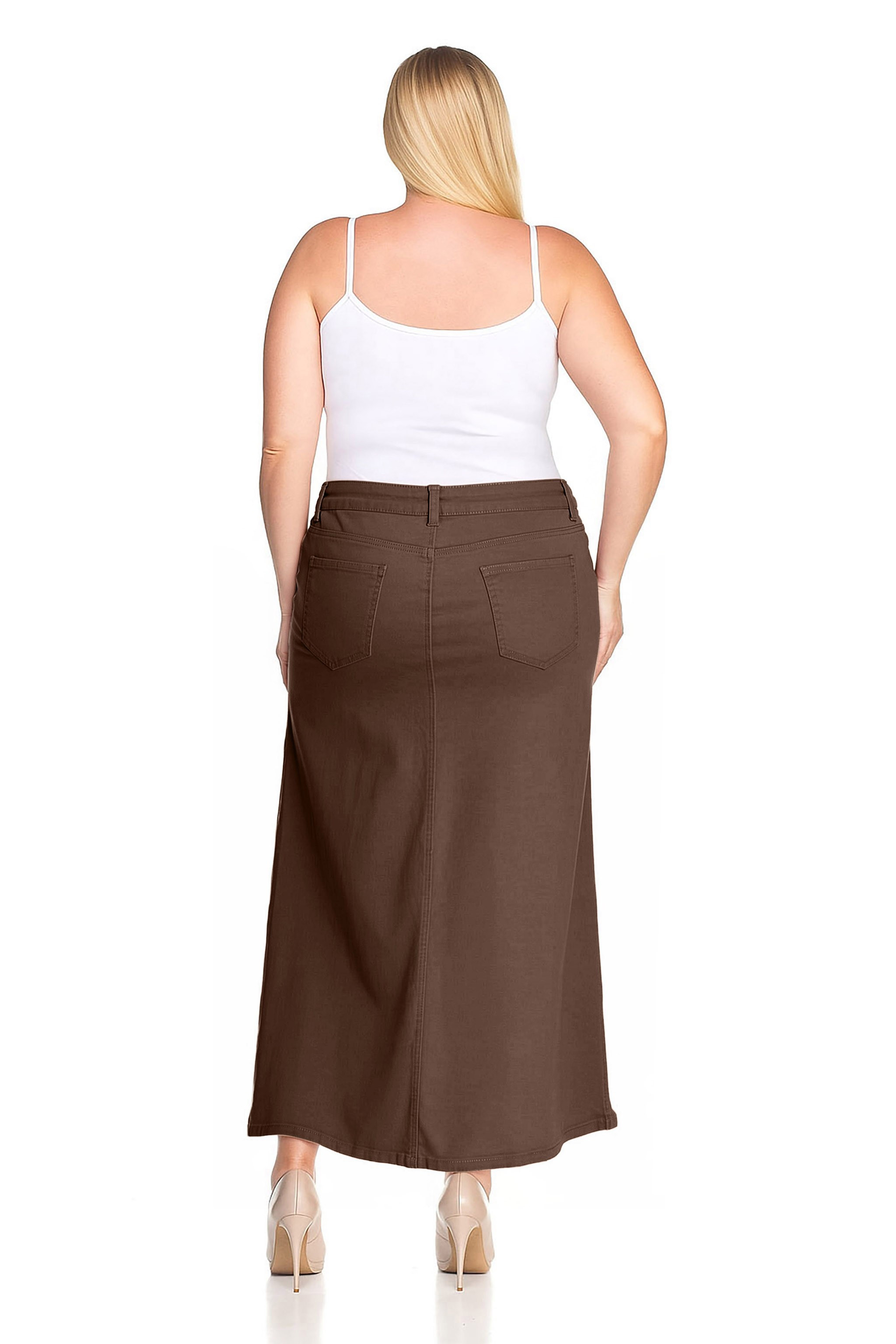 Denim Long Skirt Plus Size