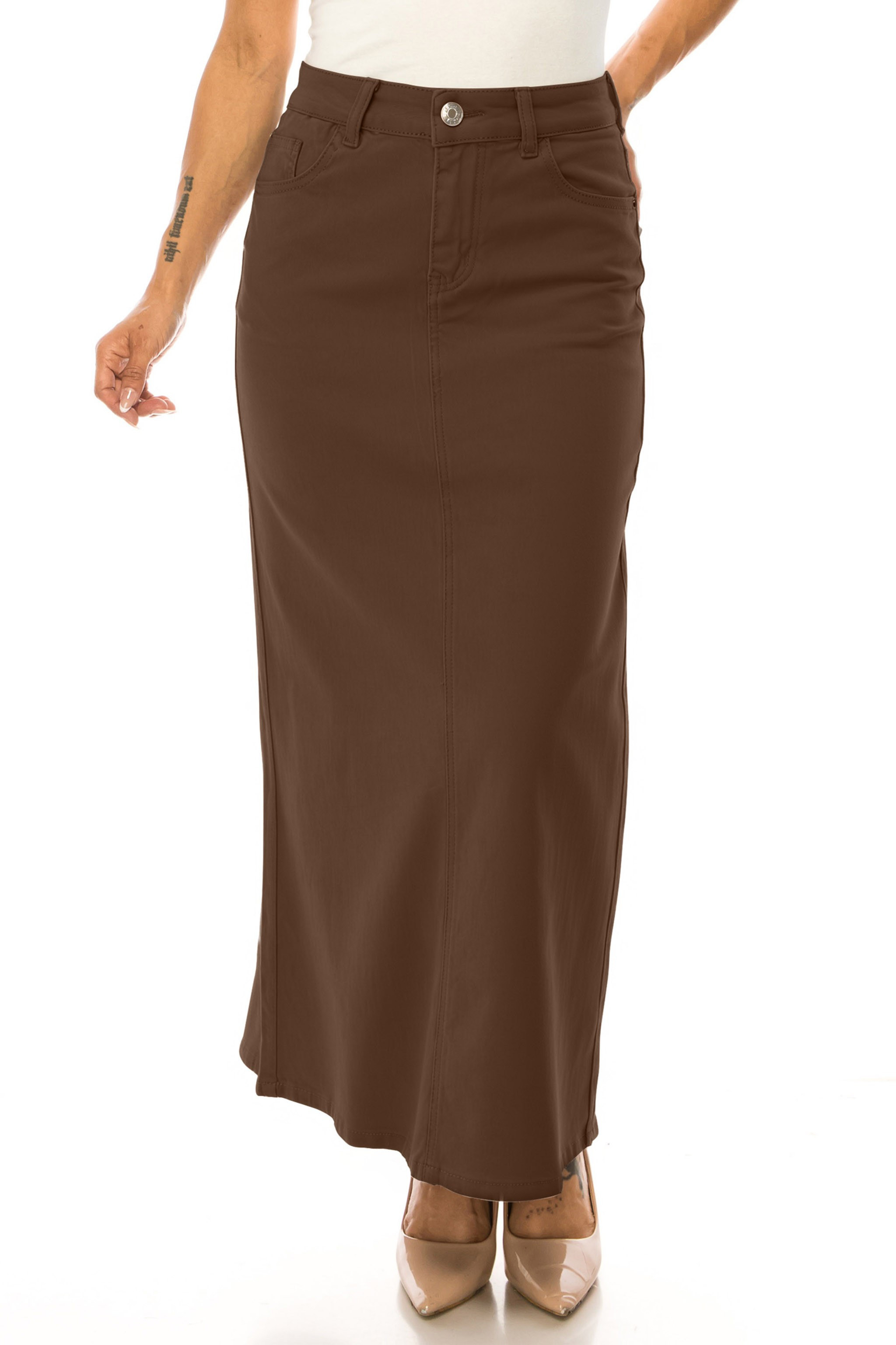 Denim Long Skirt