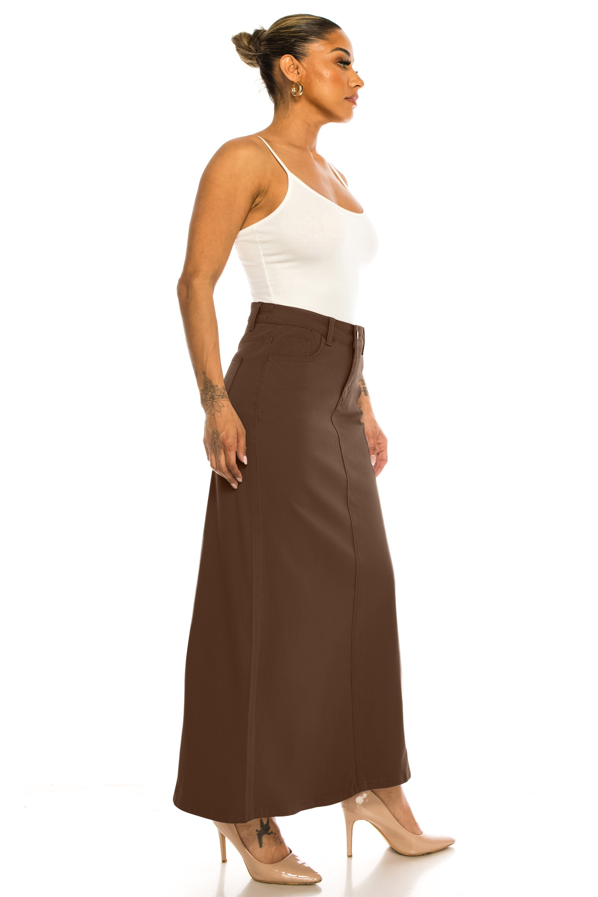 Denim Long Skirt