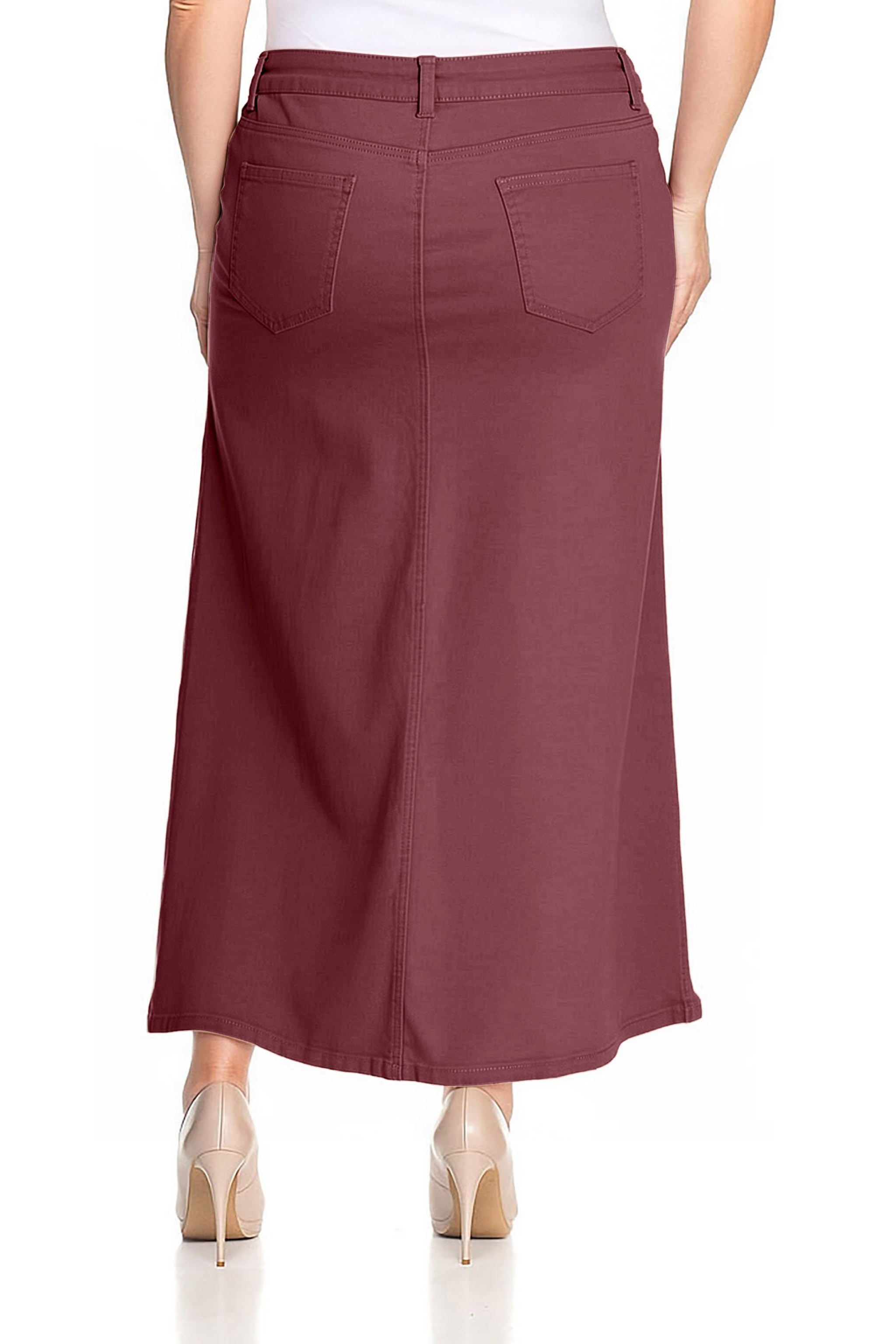 Denim Long Skirt Plus Size