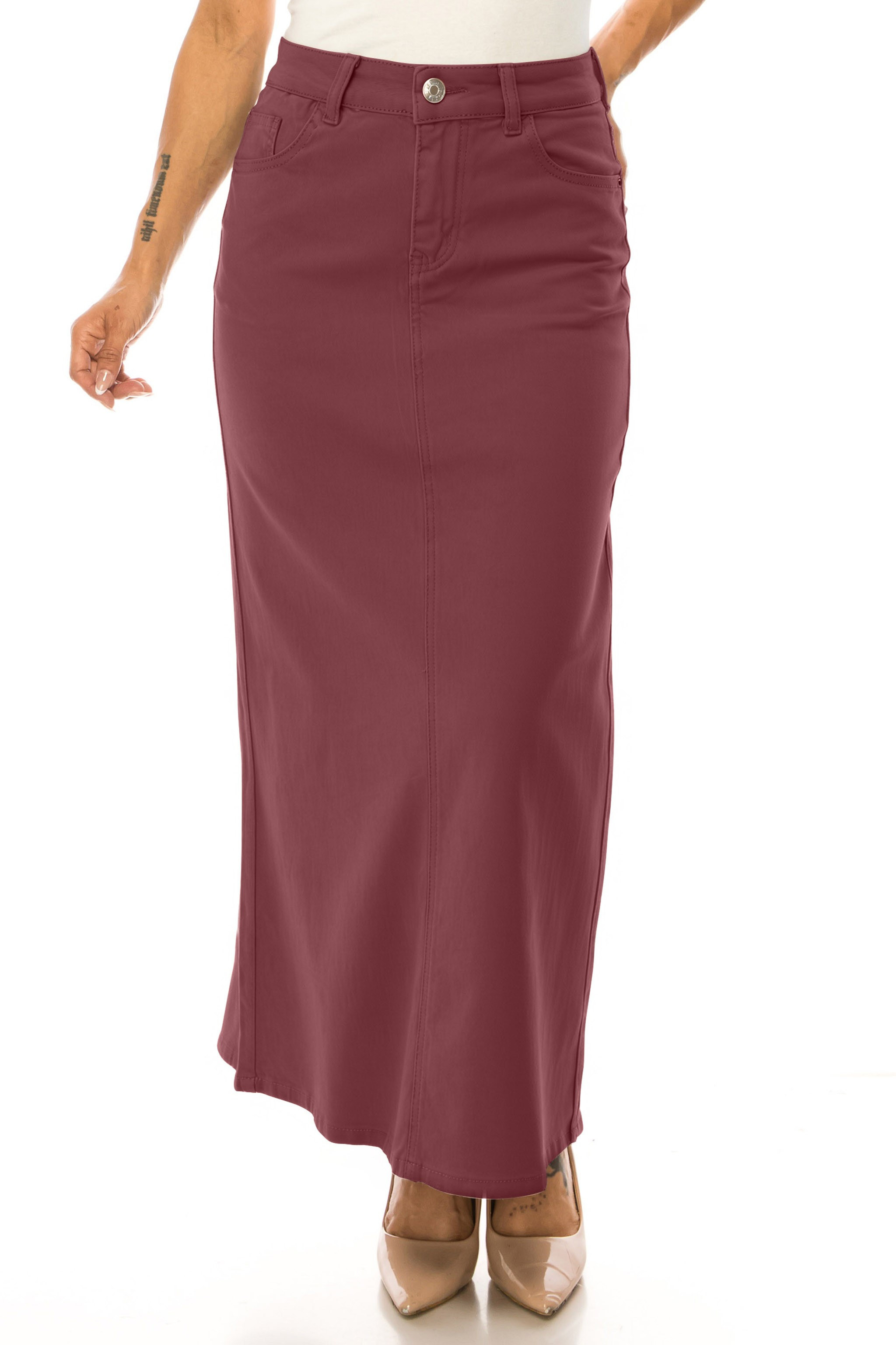 Denim Long Skirt