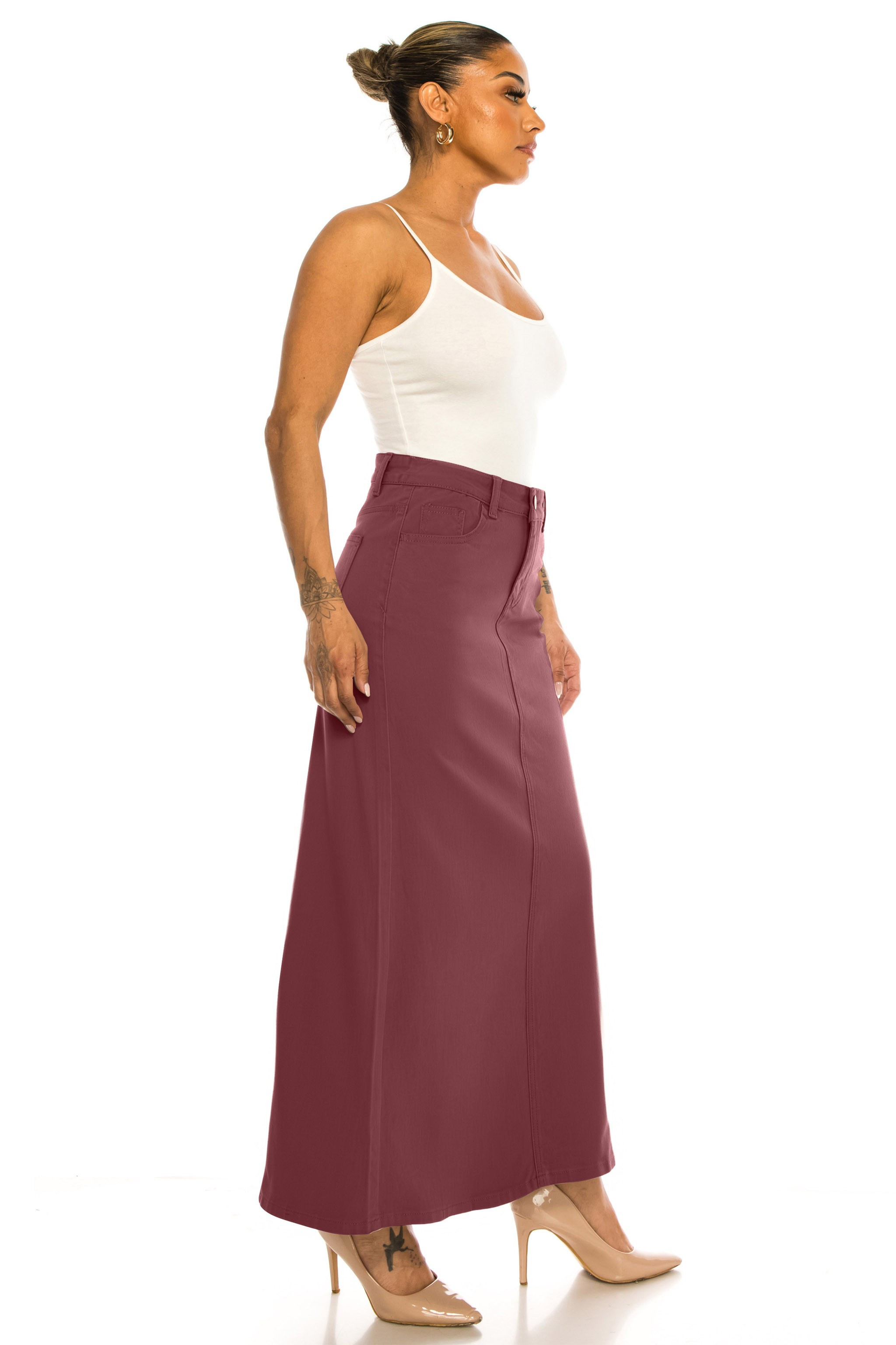 Denim Long Skirt