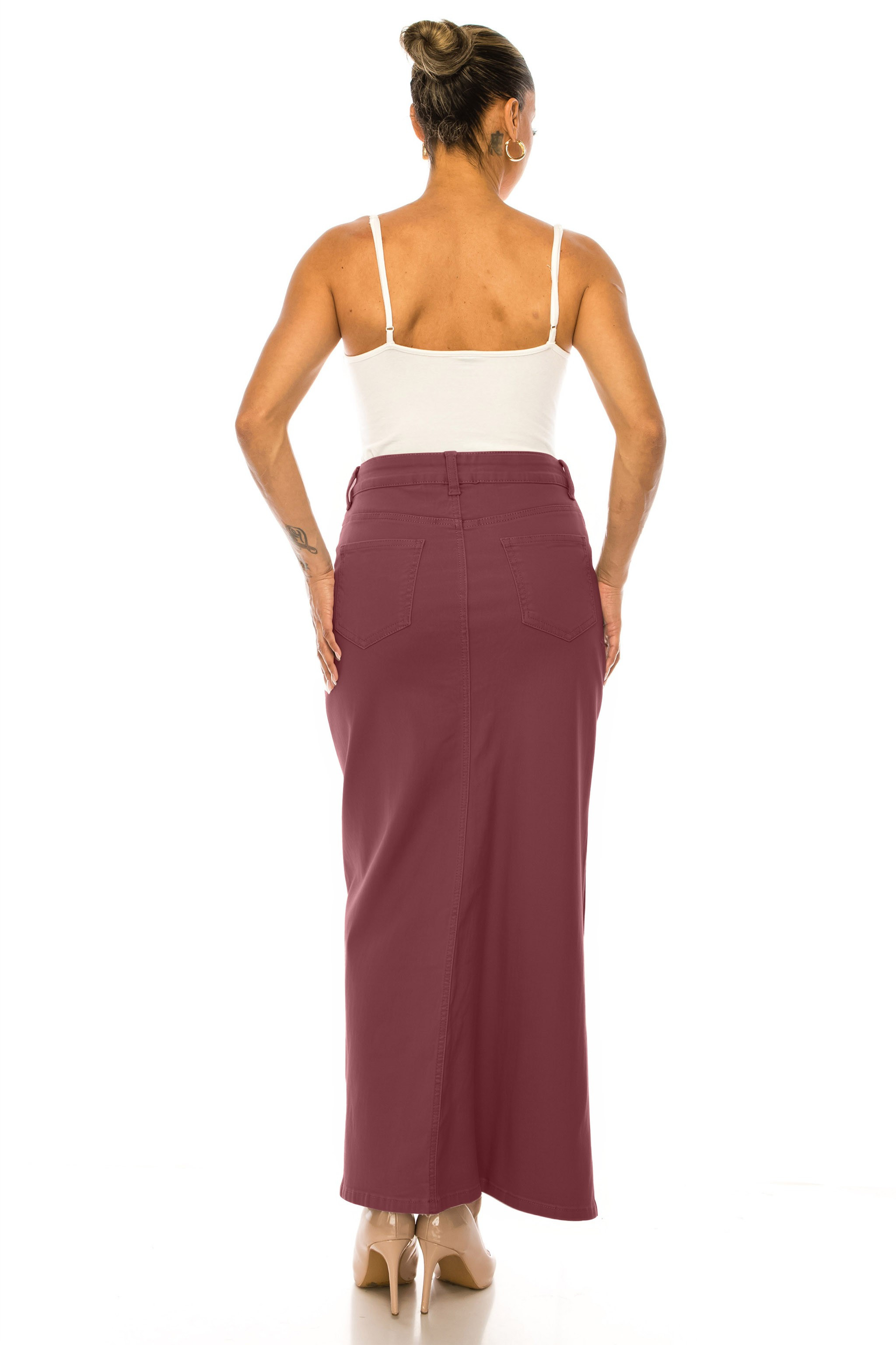 Denim Long Skirt