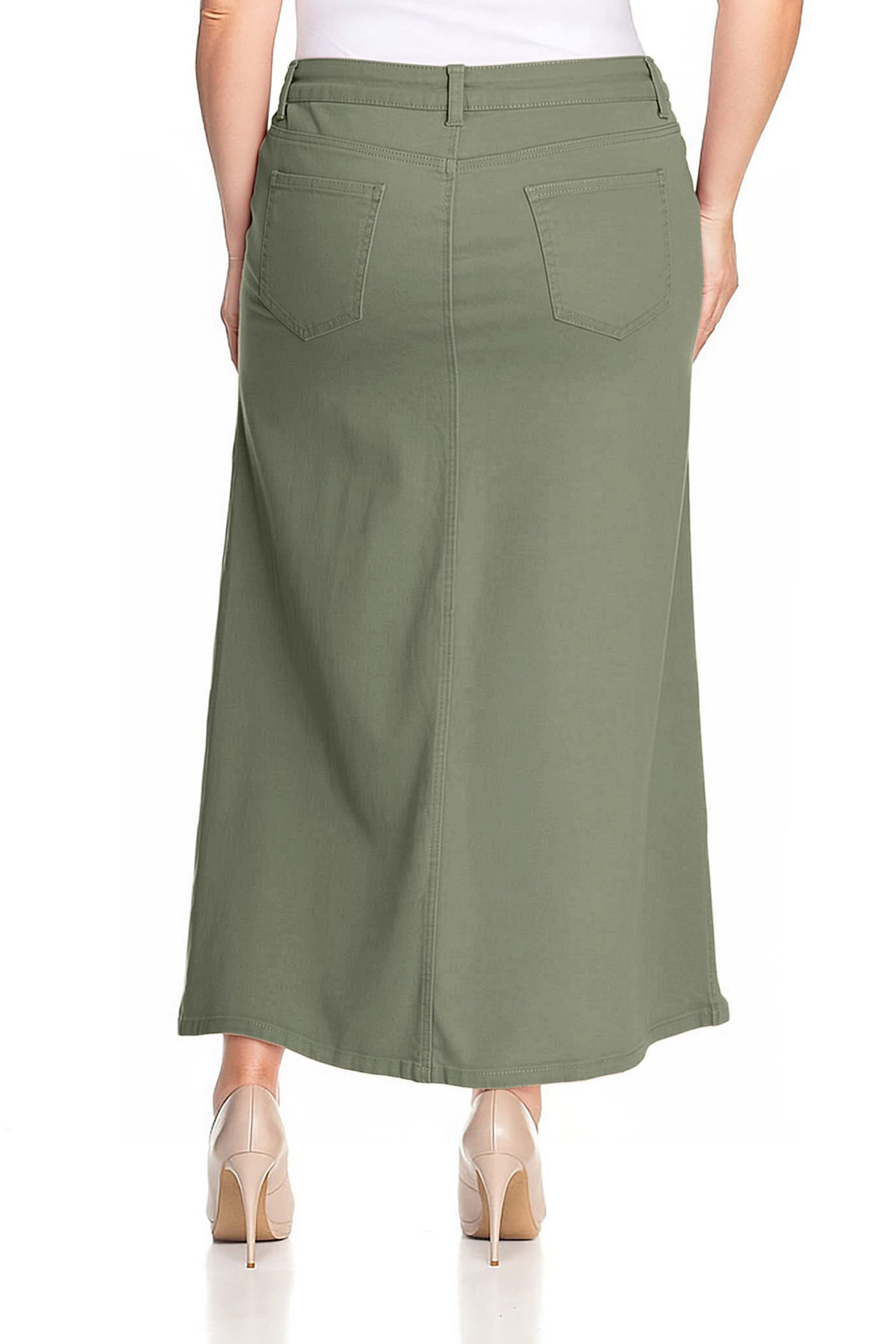 Denim Long Skirt Plus Size