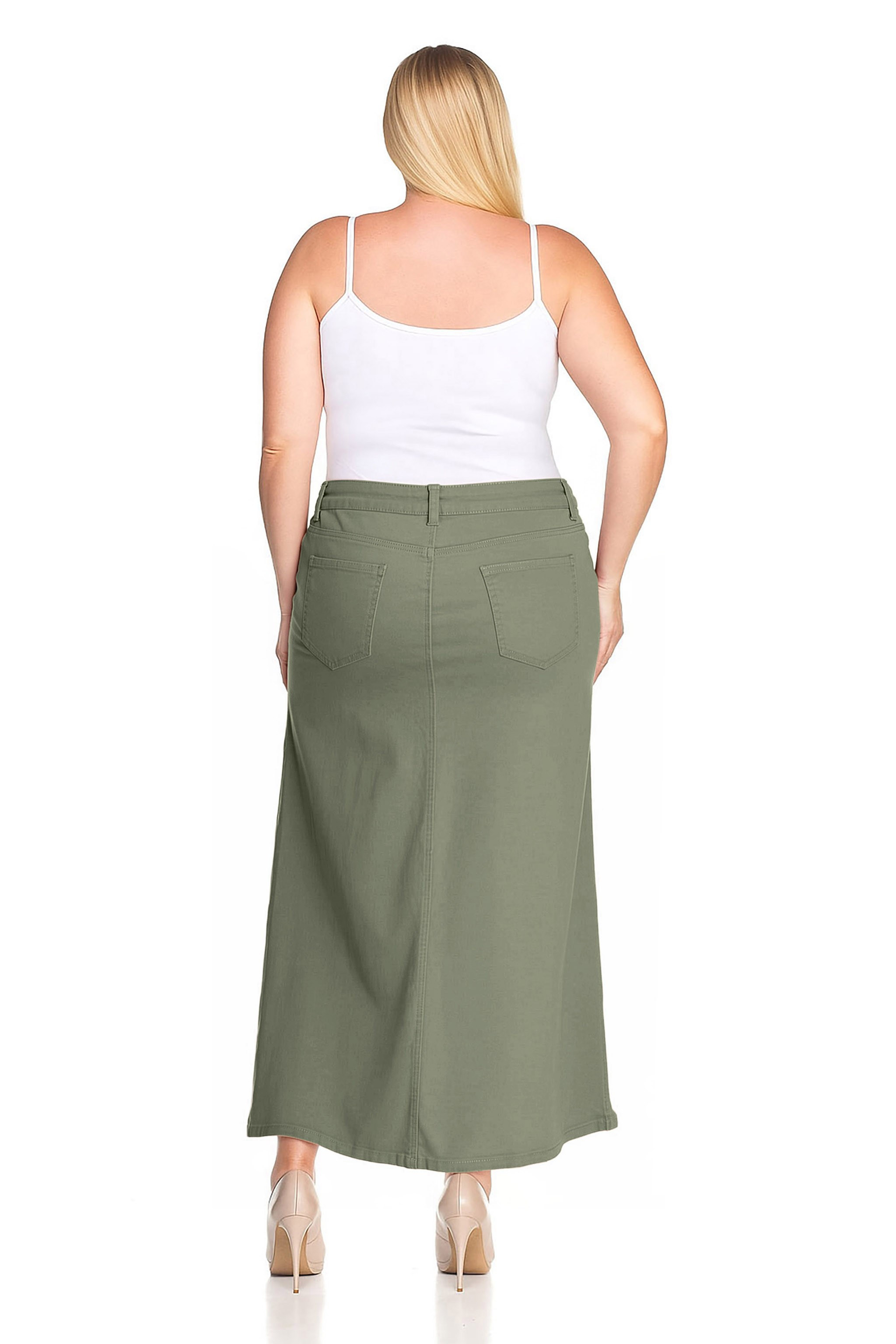 Denim Long Skirt Plus Size