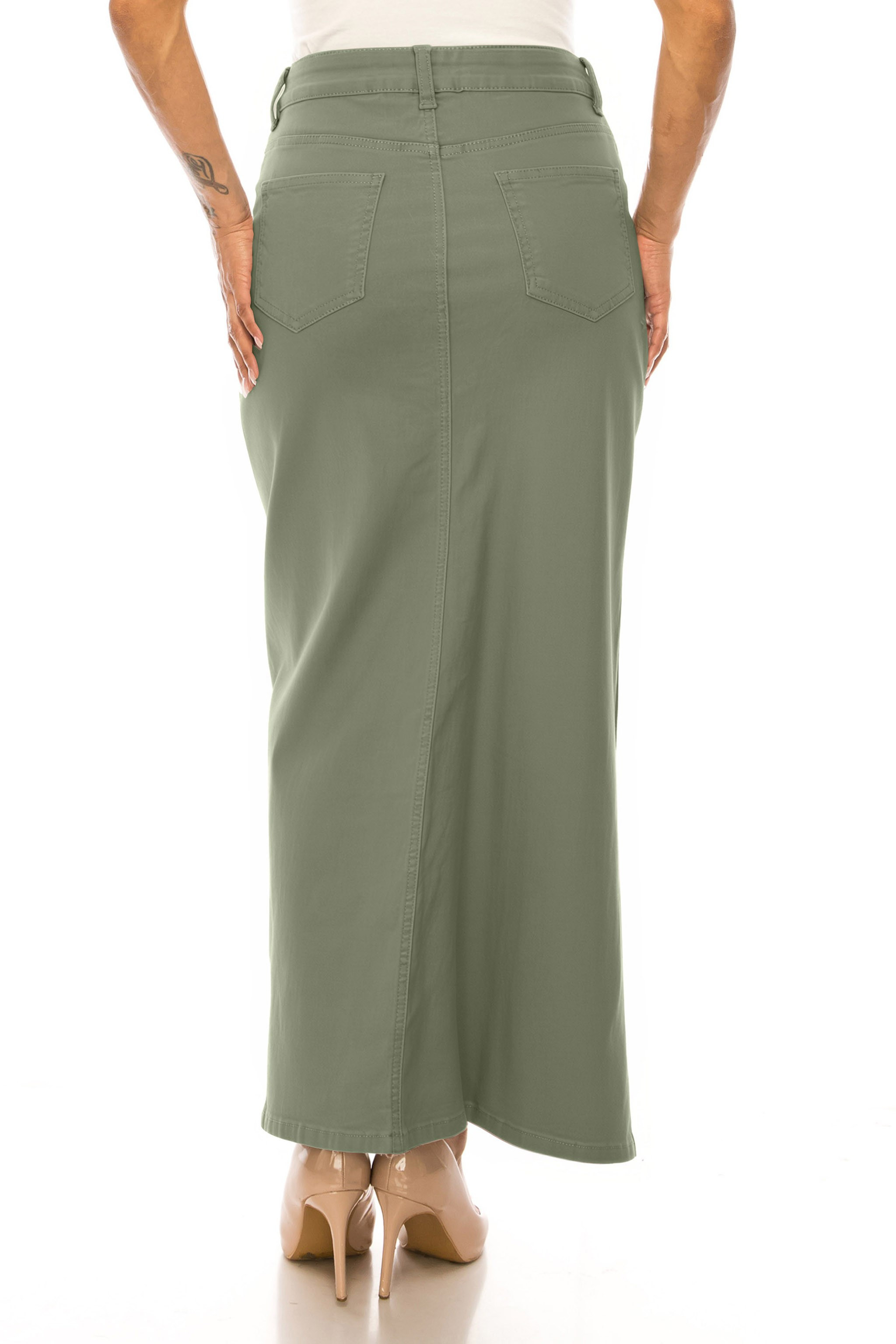 Denim Long Skirt