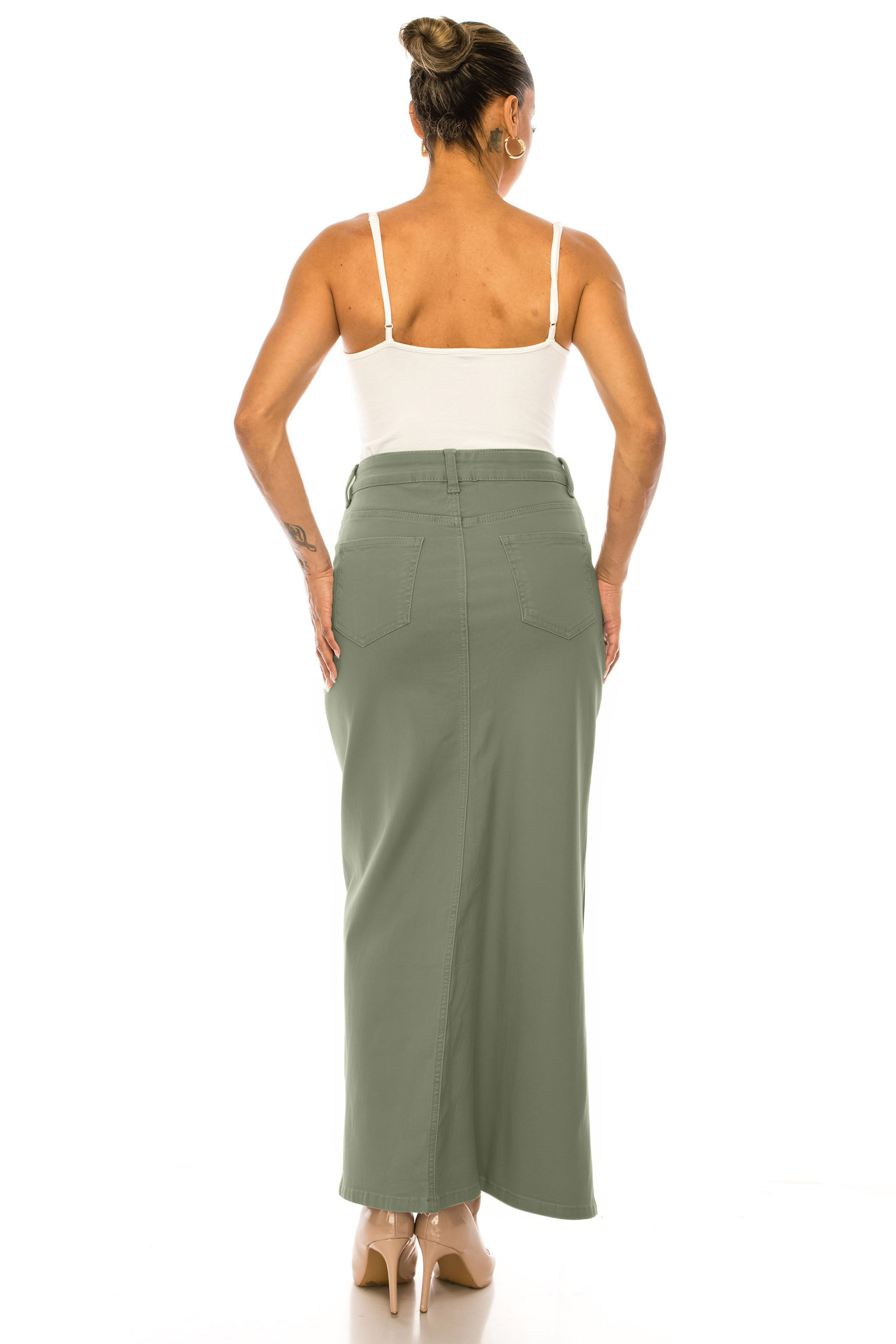 Denim Long Skirt