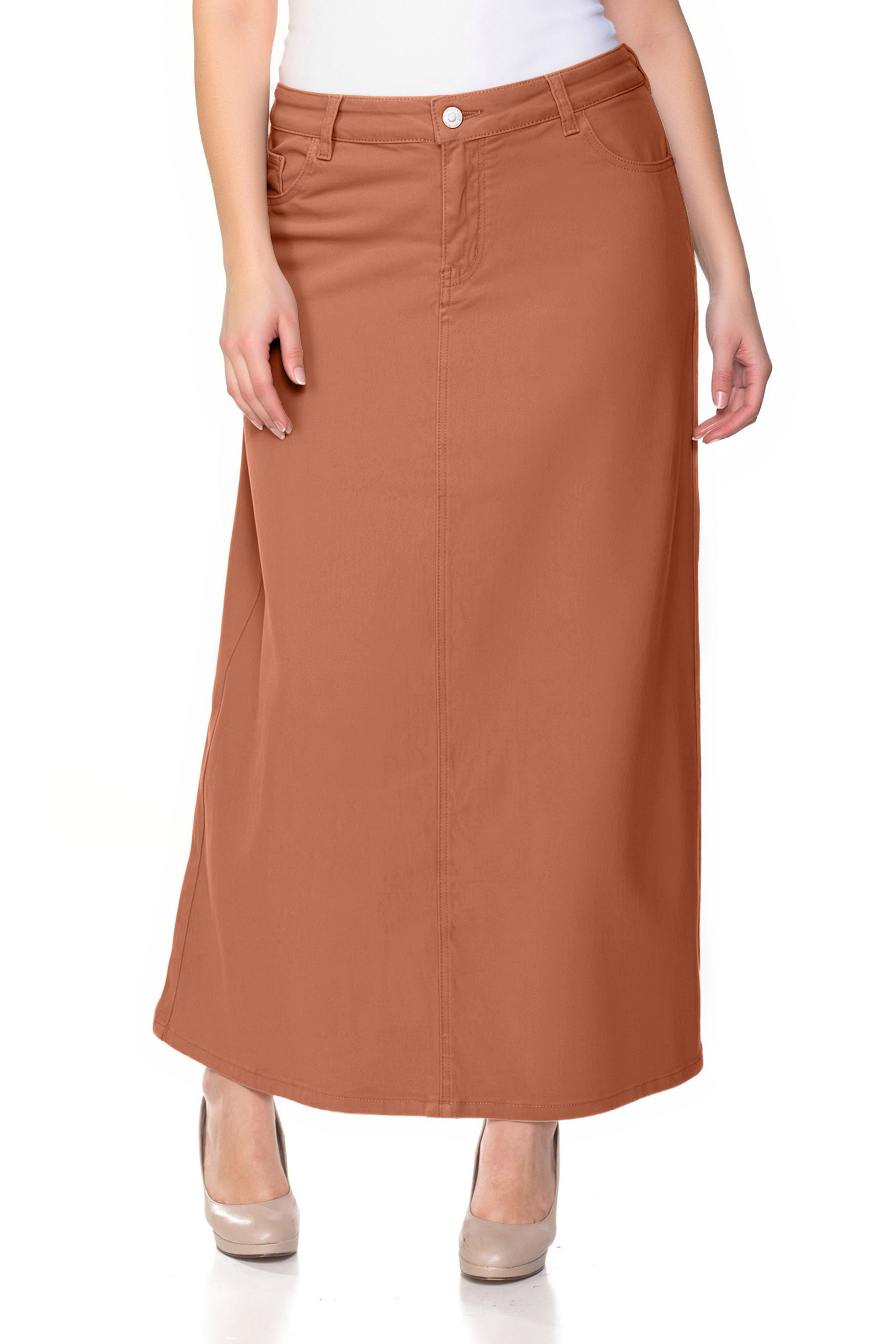 Denim Long Skirt Plus Size