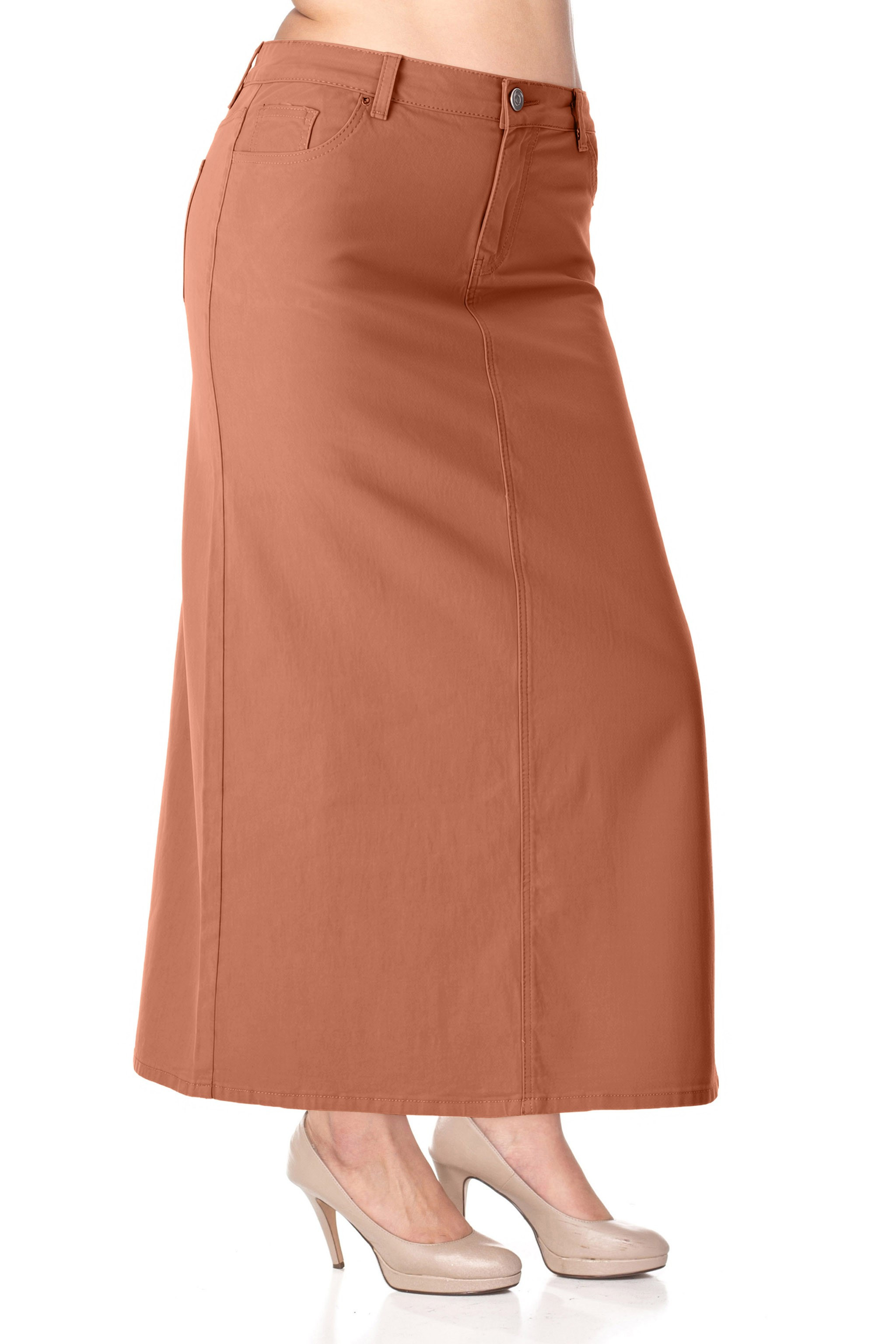 Denim Long Skirt Plus Size