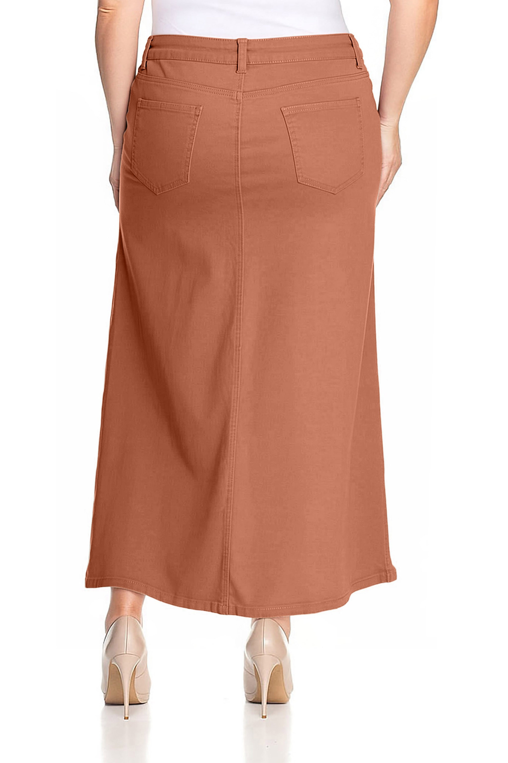 Denim Long Skirt Plus Size