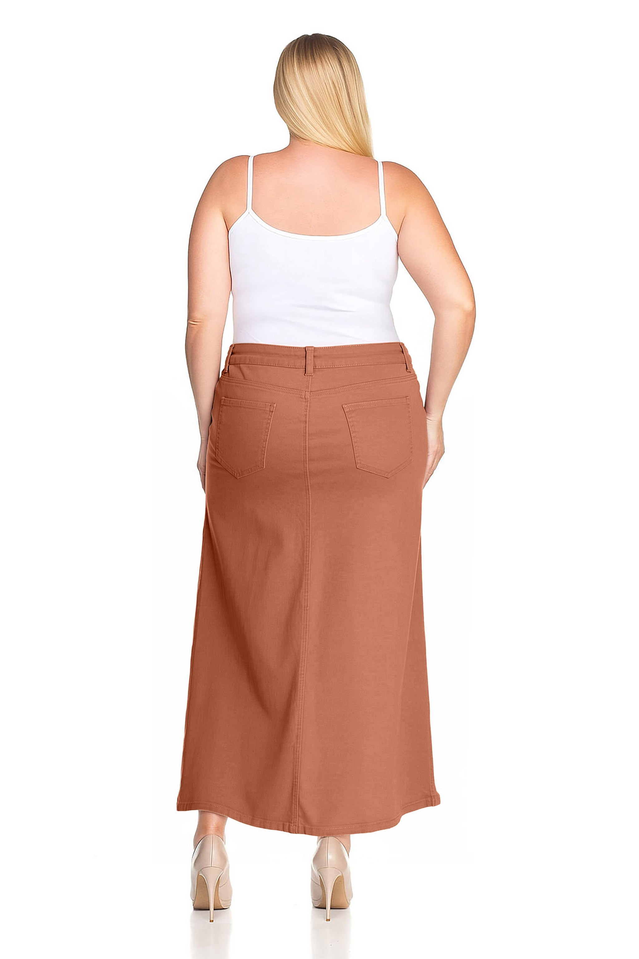 Denim Long Skirt Plus Size