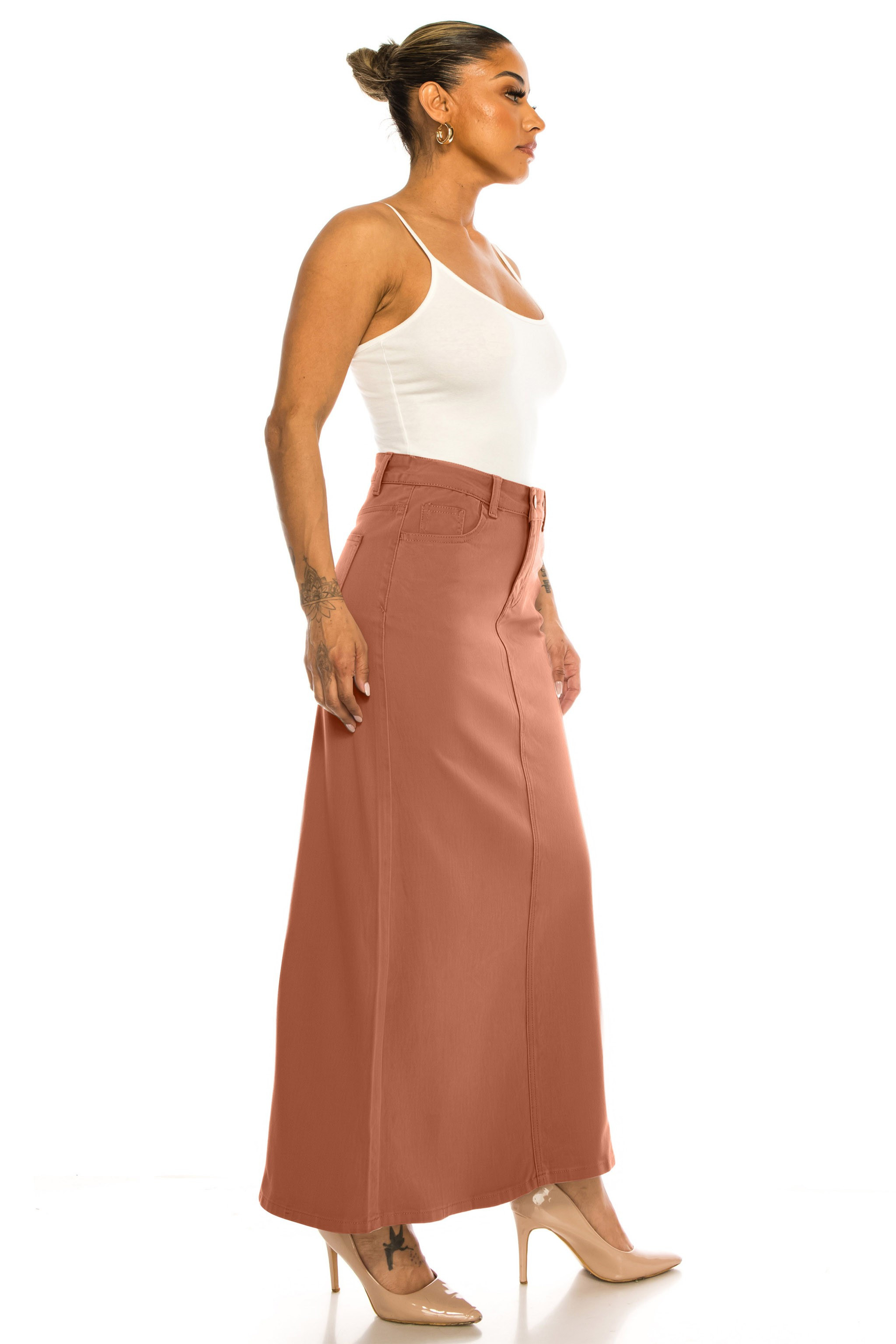 Denim Long Skirt
