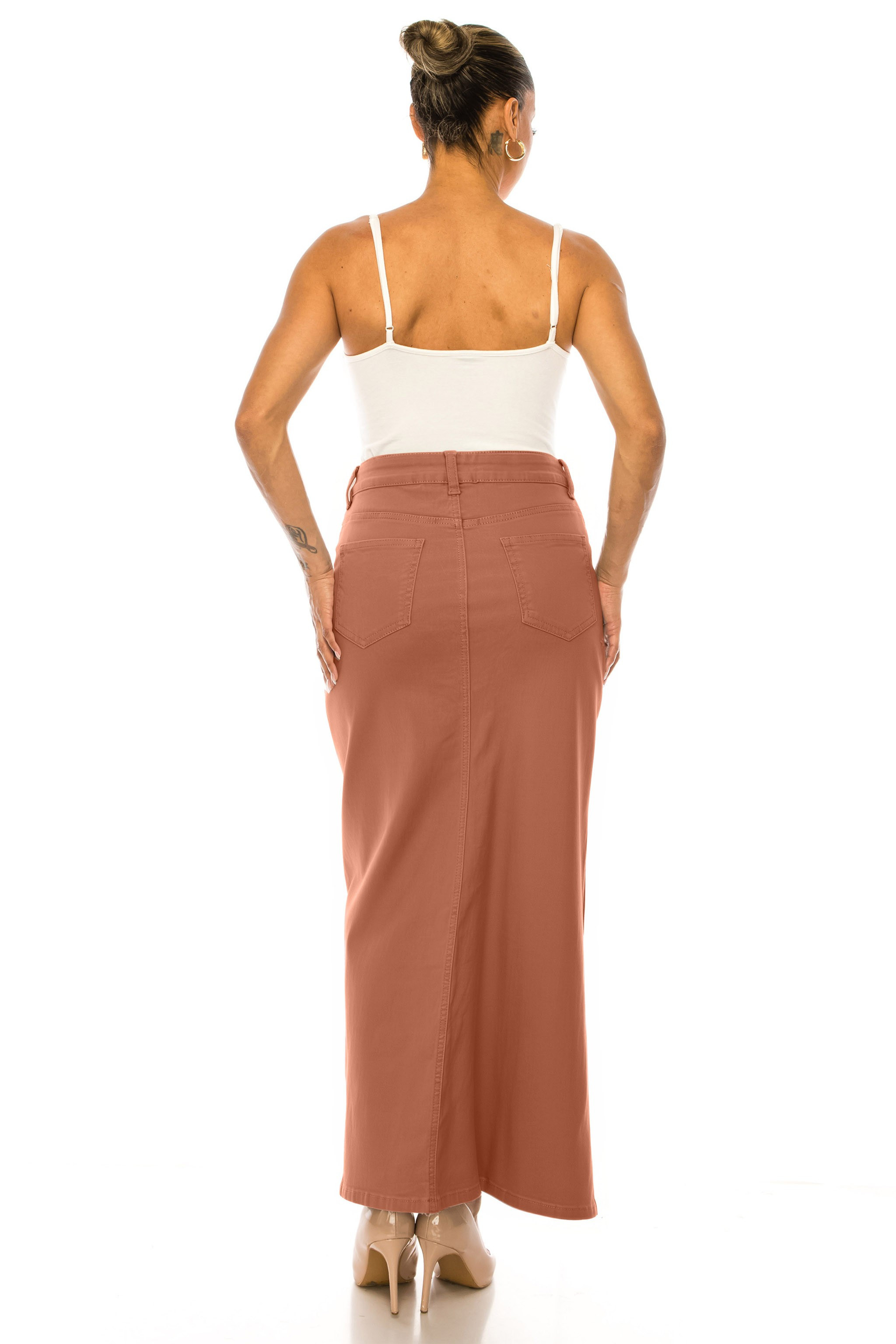 Denim Long Skirt