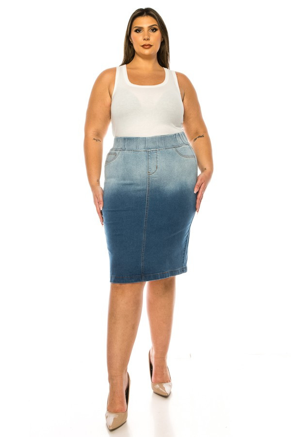 Denim Skirt Plus Size