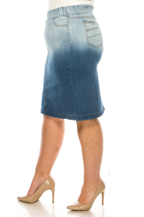 Denim Skirt Plus Size