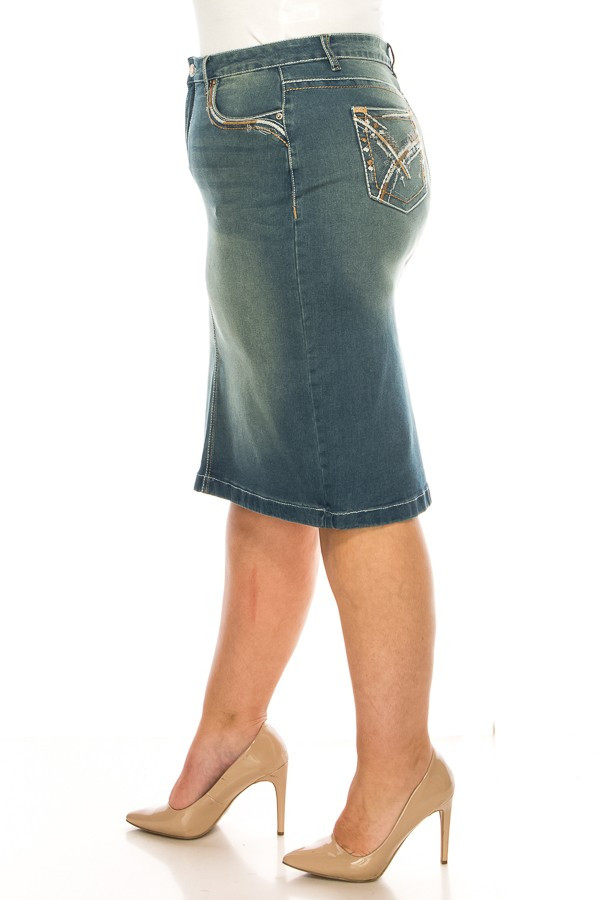Denim Skirt Plus Size