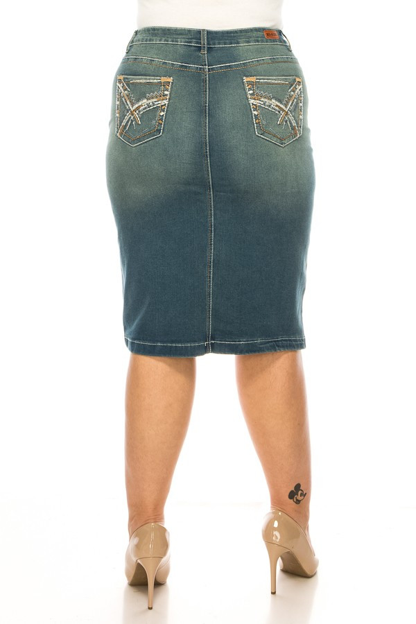 Denim Skirt Plus Size
