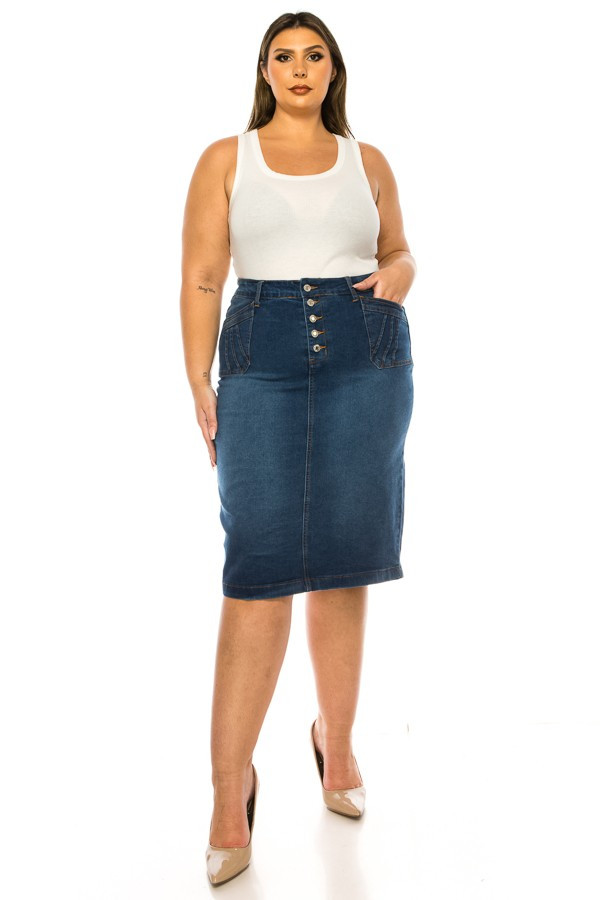 Denim Skirt Plus Size