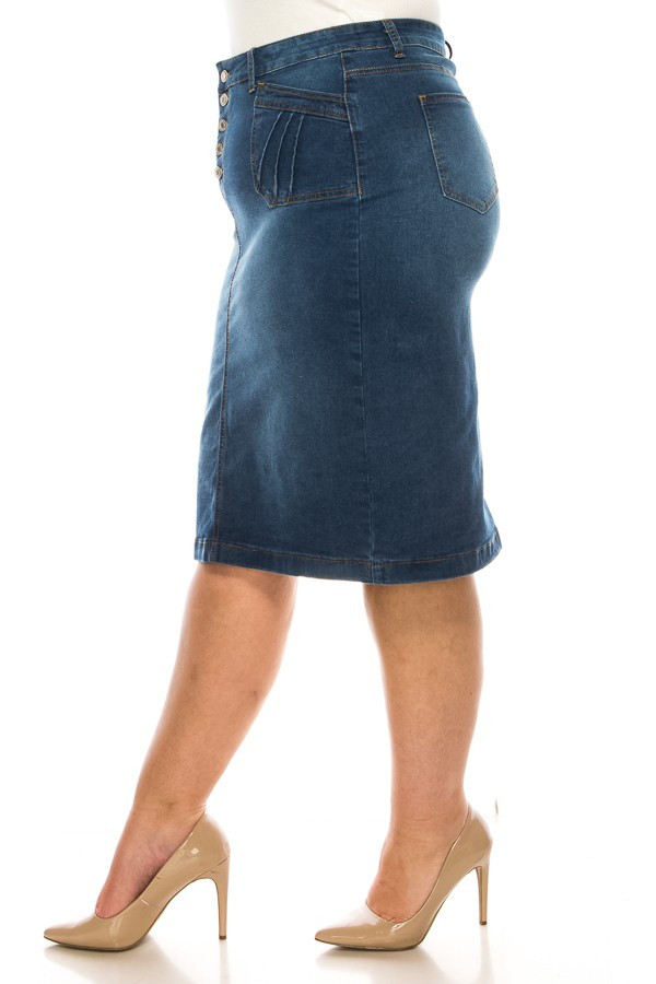 Denim Skirt Plus Size