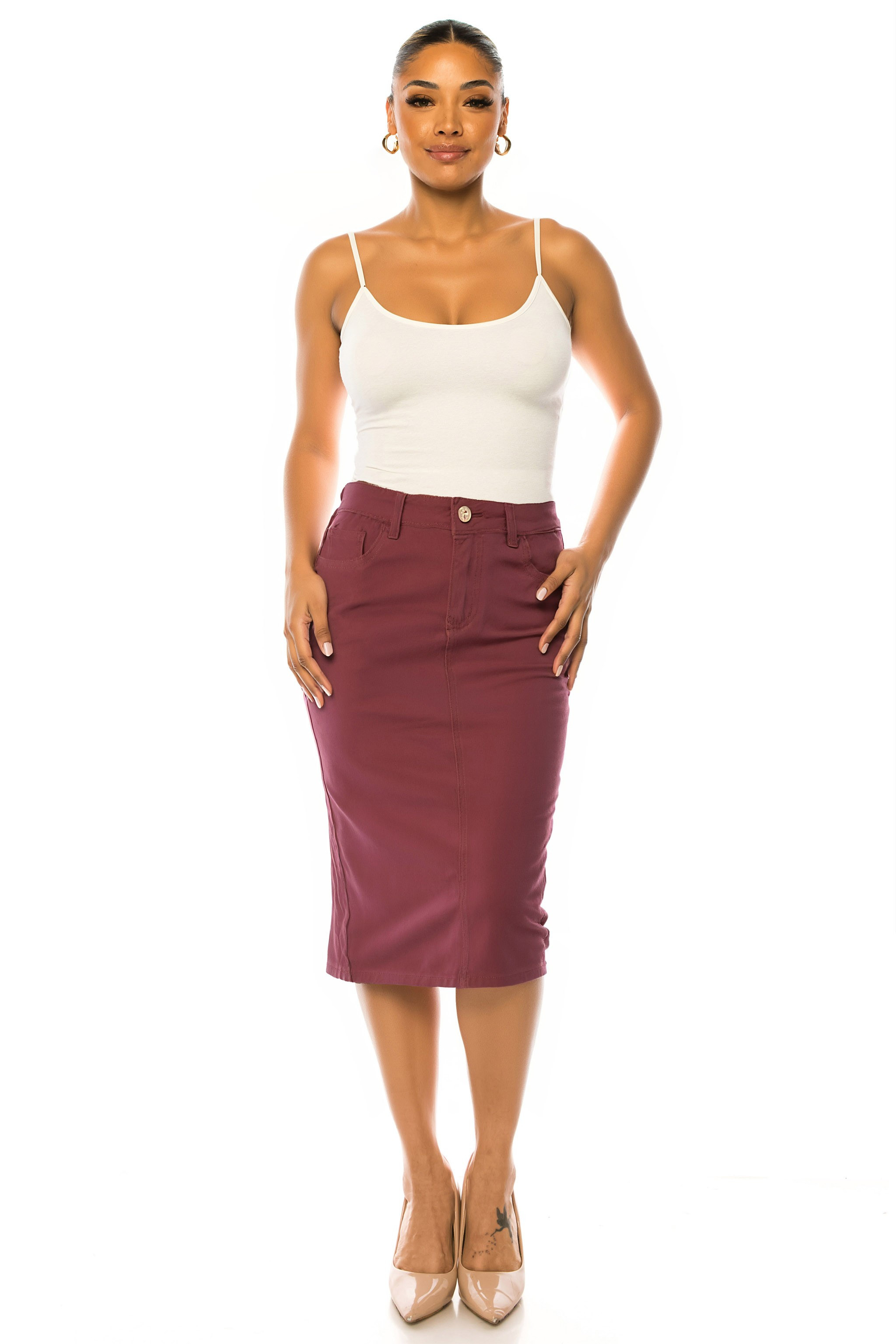 Denim Skirt Plus Size