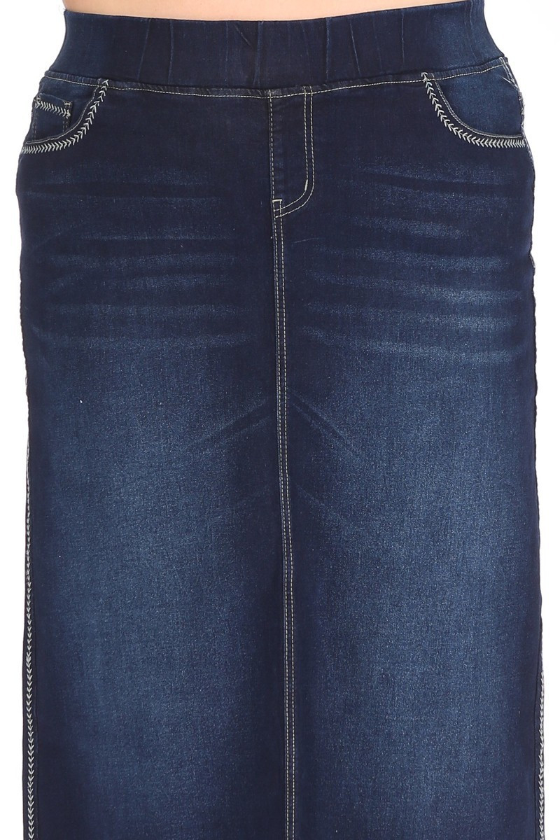 Denim Long Skirt Plus Size