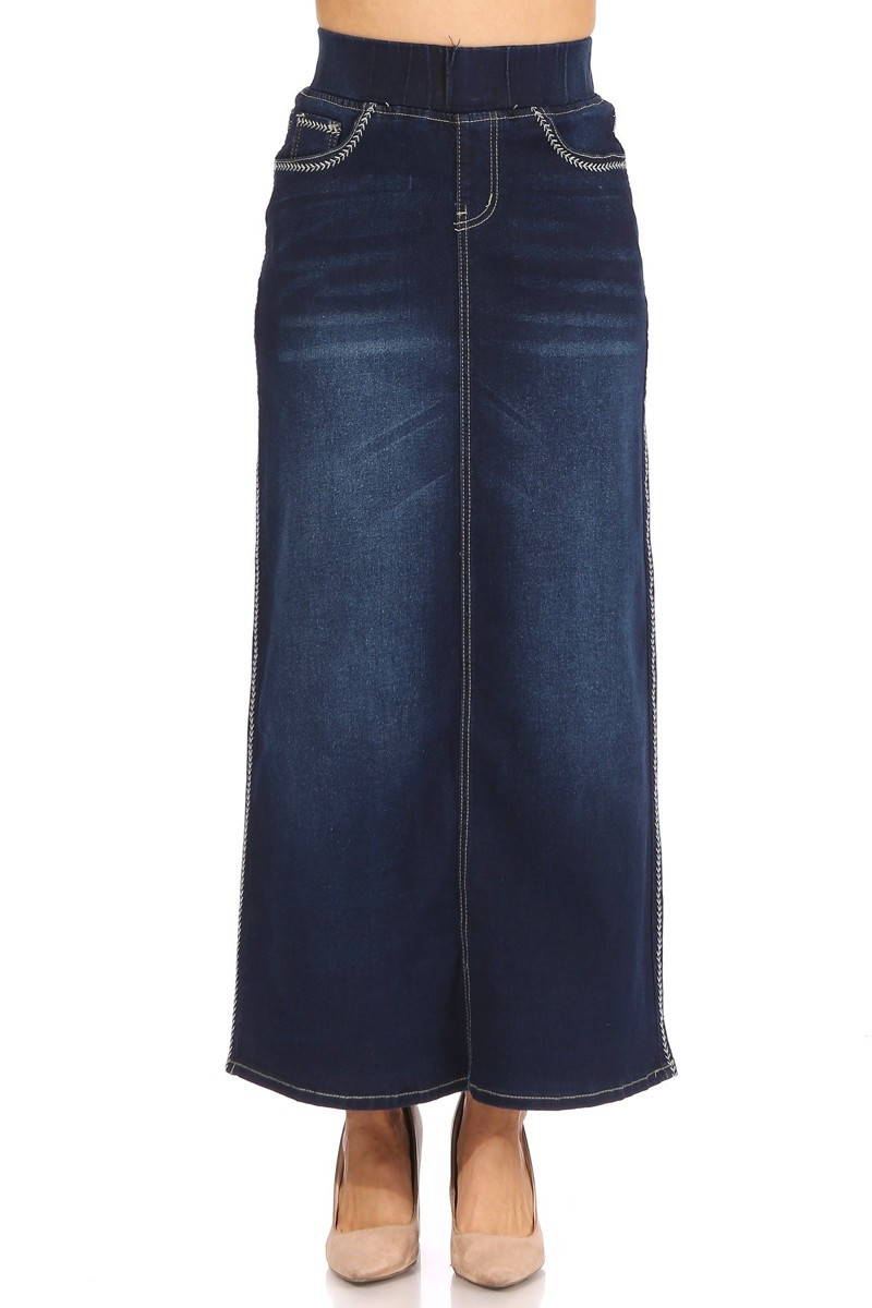 Denim Long Skirt