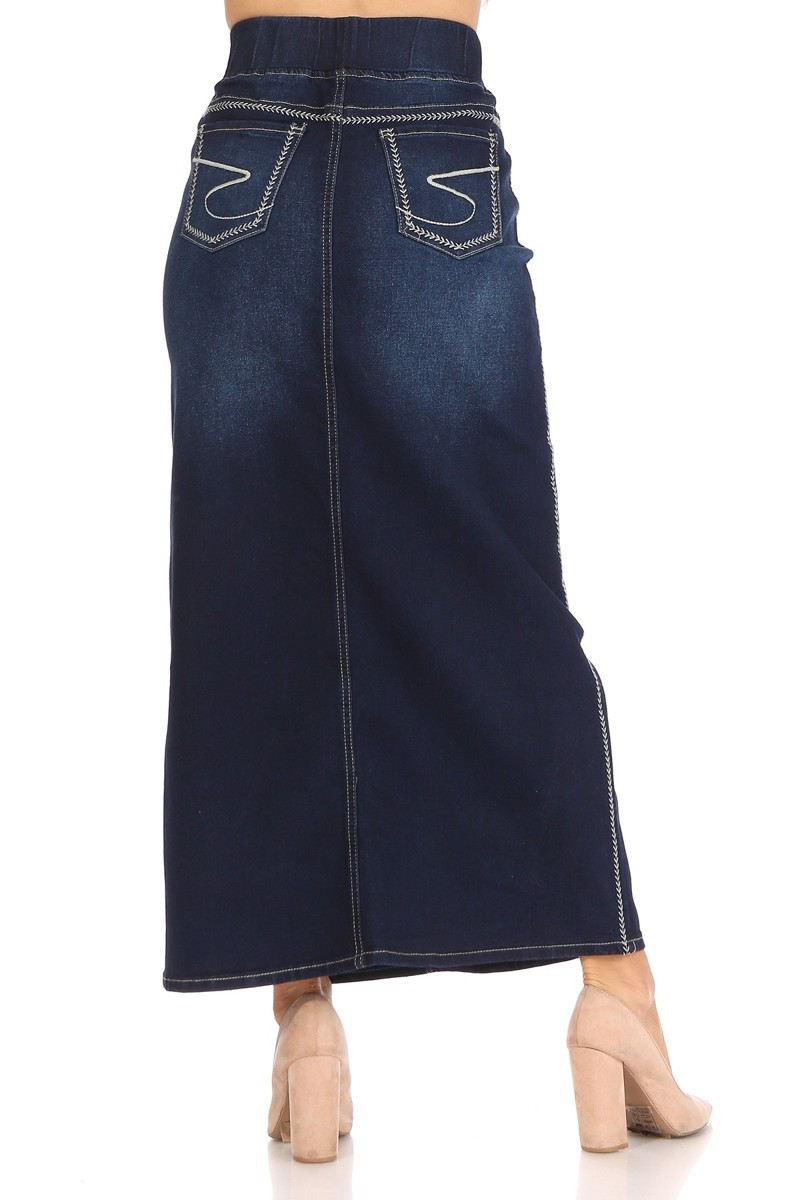 Denim Long Skirt