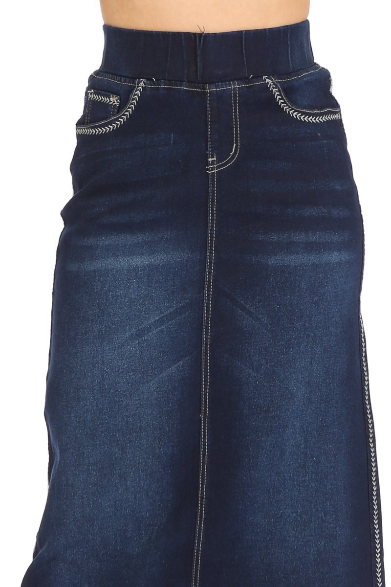 Denim Long Skirt