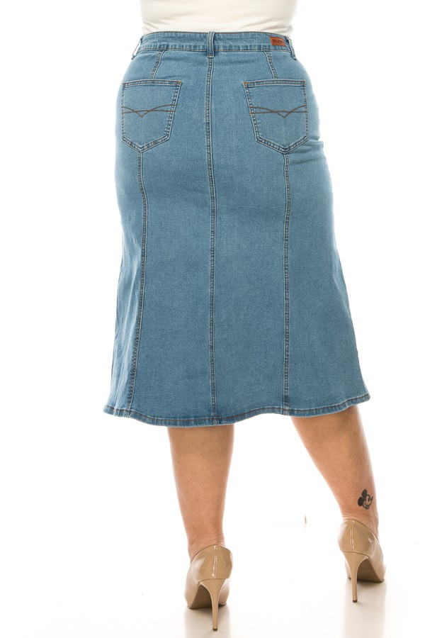 Denim Skirt Plus Size