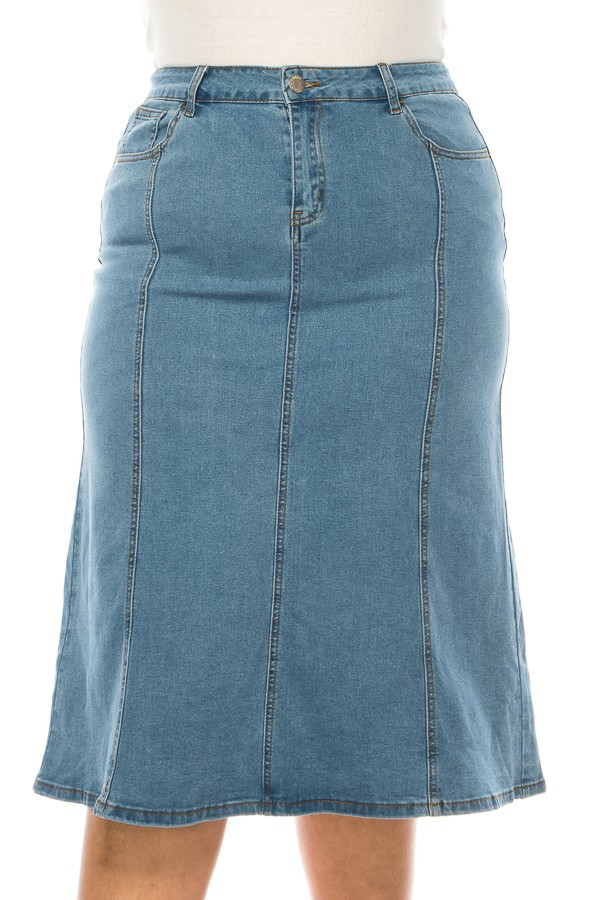 Denim Skirt Plus Size