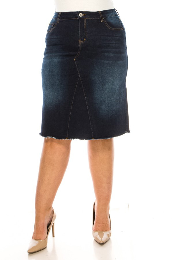 Denim Skirt Plus Size