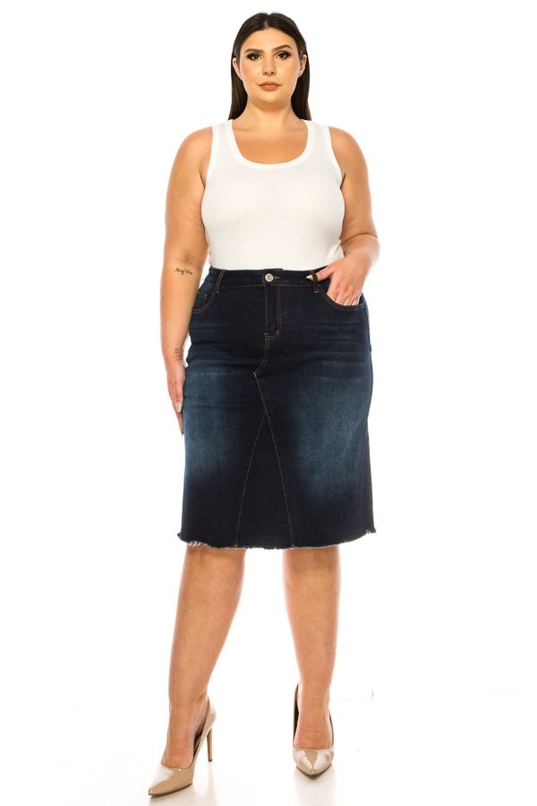 Denim Skirt Plus Size
