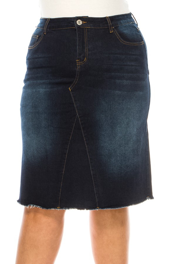 Denim Skirt Plus Size