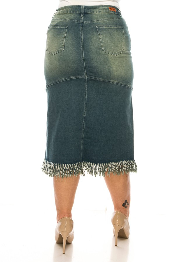 Denim Long Skirt Plus Size