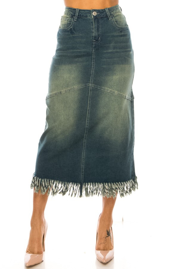 Denim Long Skirt