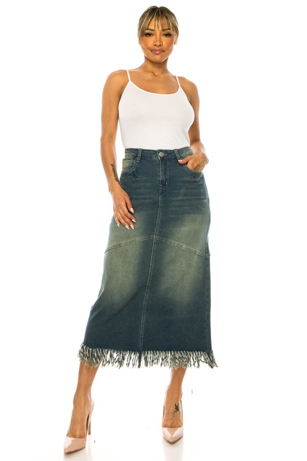 Denim Long Skirt