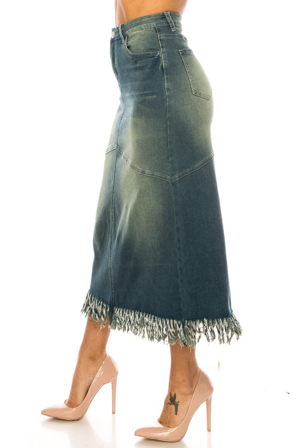 Denim Long Skirt