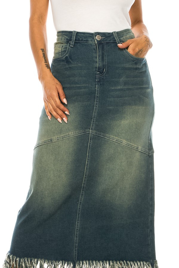 Denim Long Skirt
