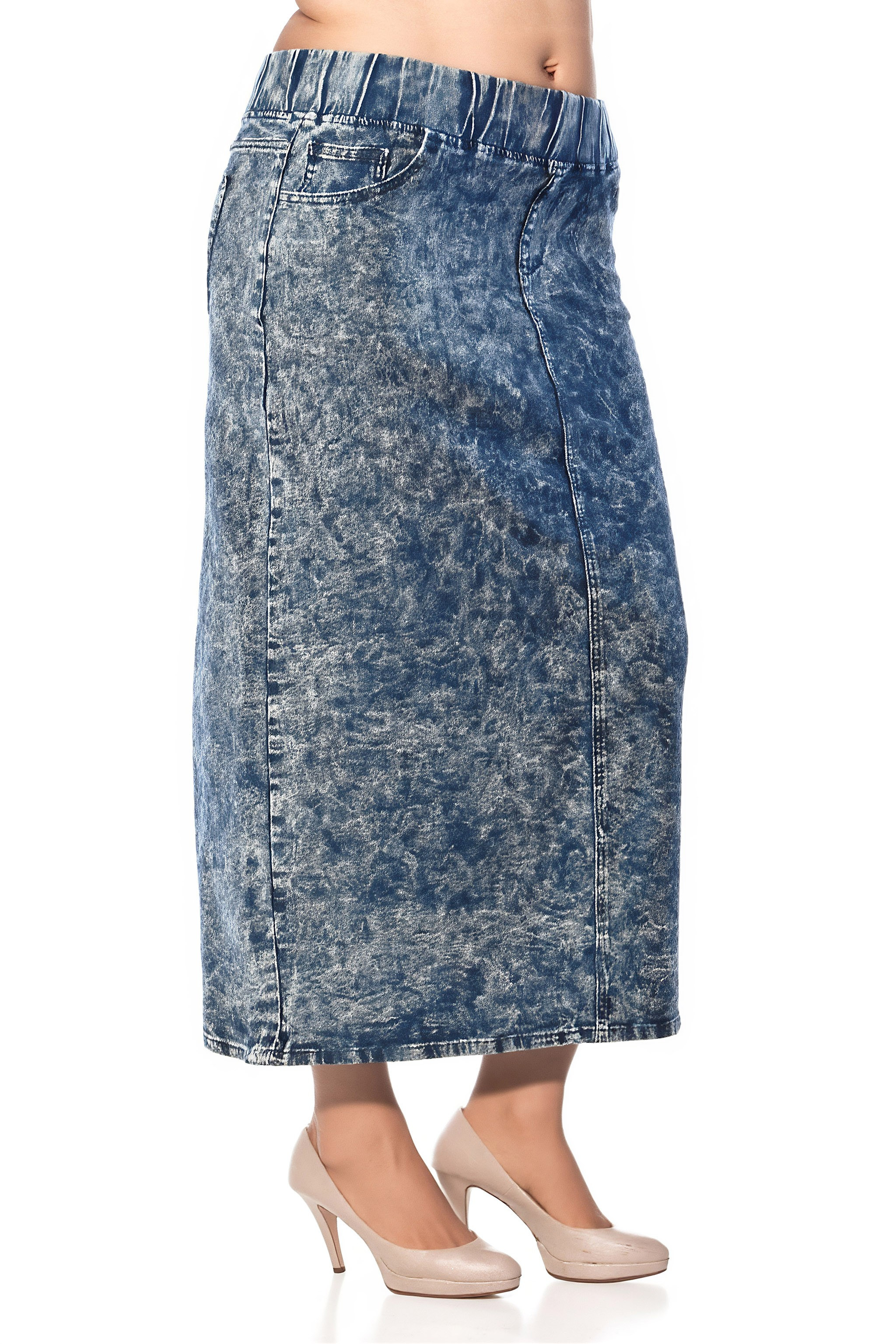 Denim Long Skirt Plus Size