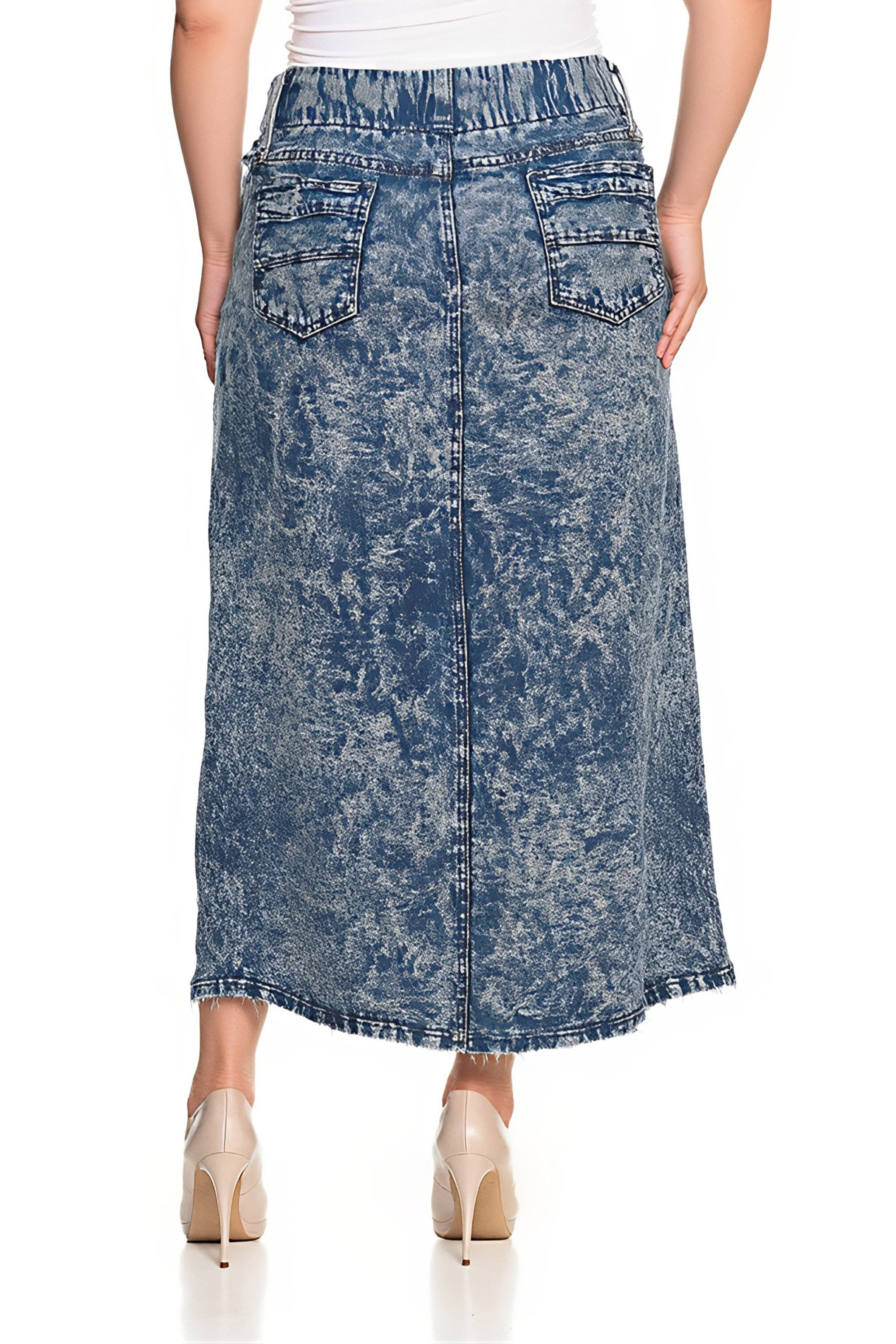 Denim Long Skirt Plus Size