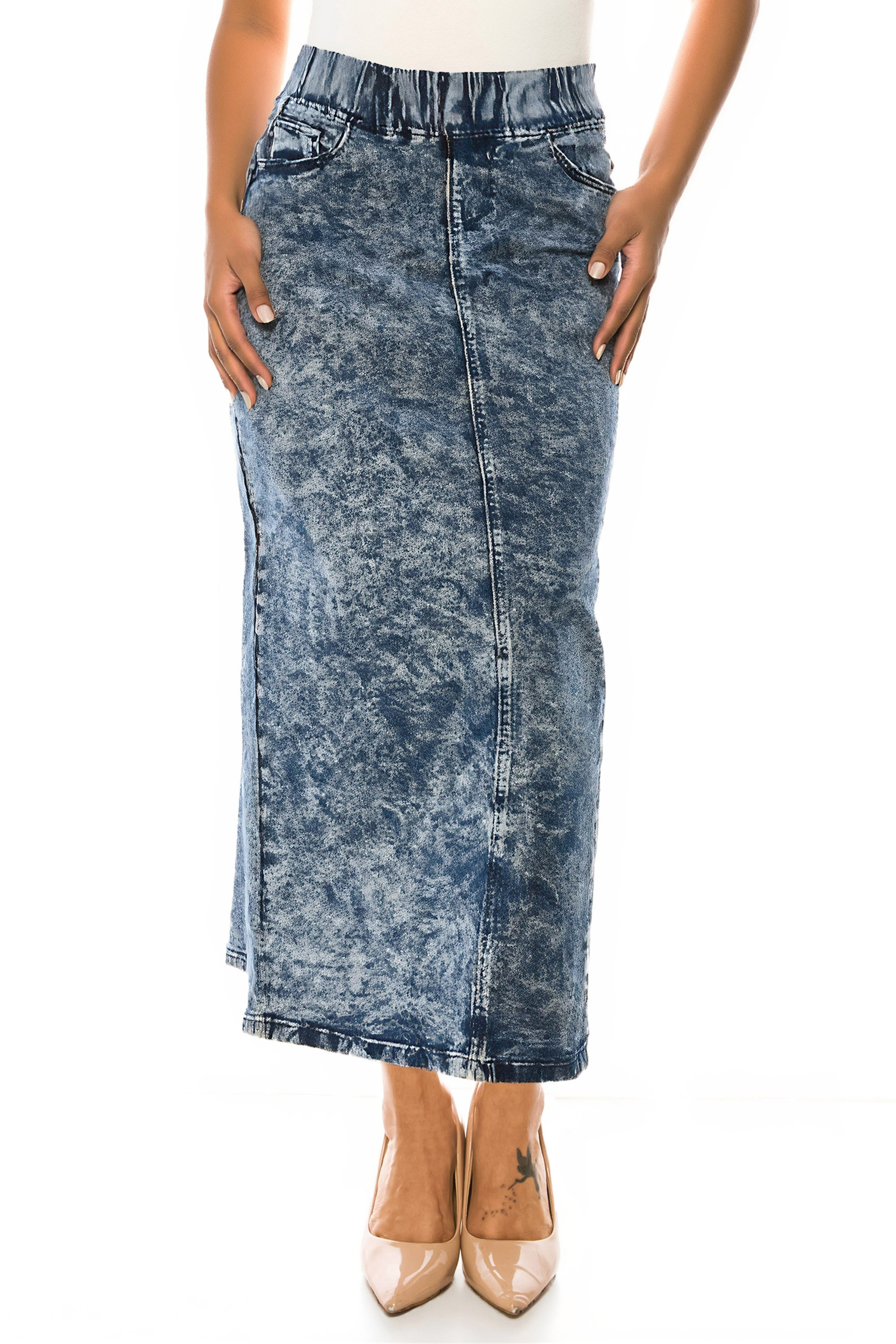 Denim Long Skirt