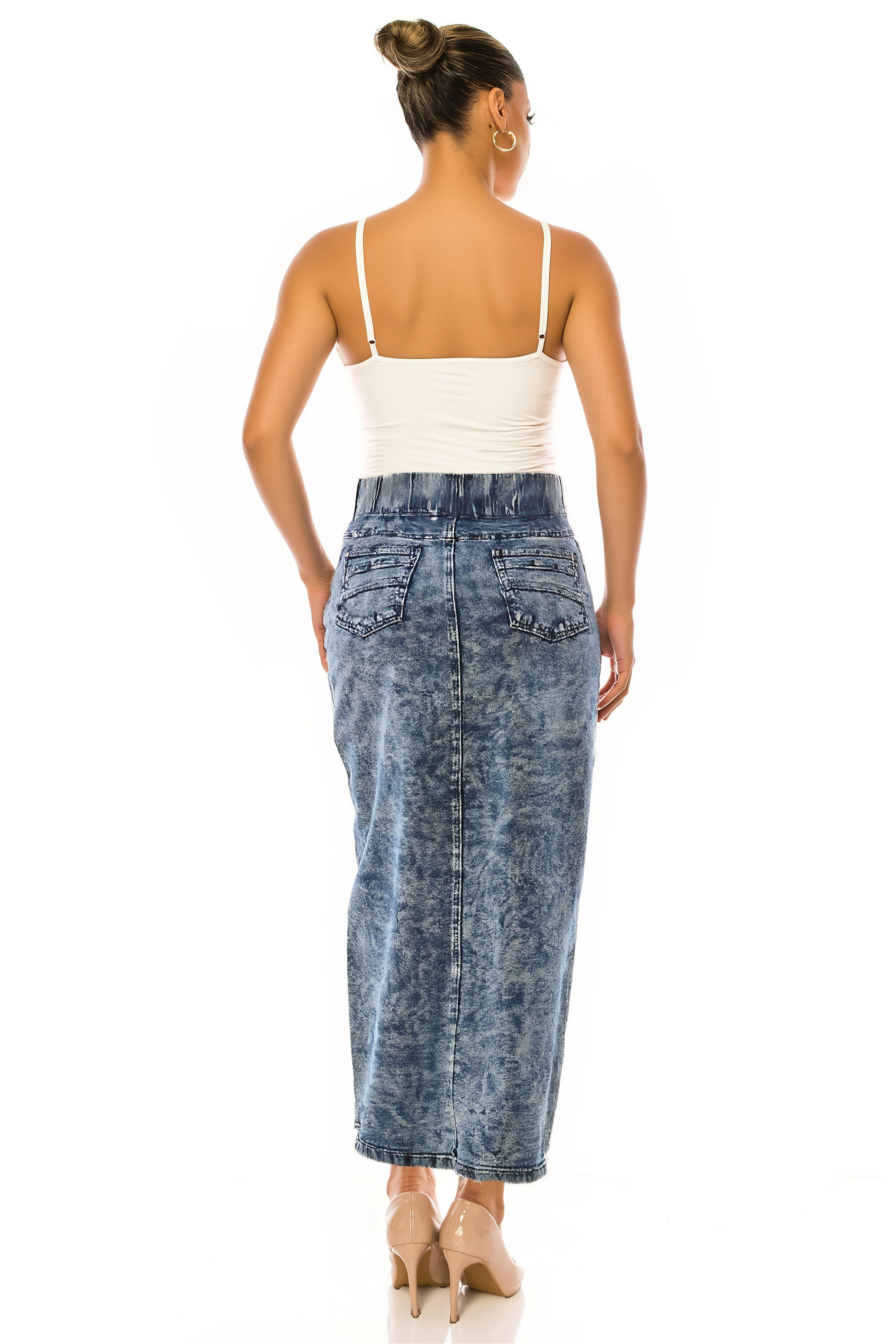 Denim Long Skirt