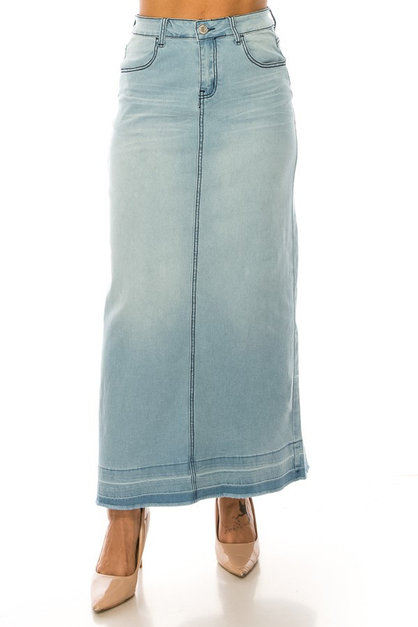 Denim Long Skirt