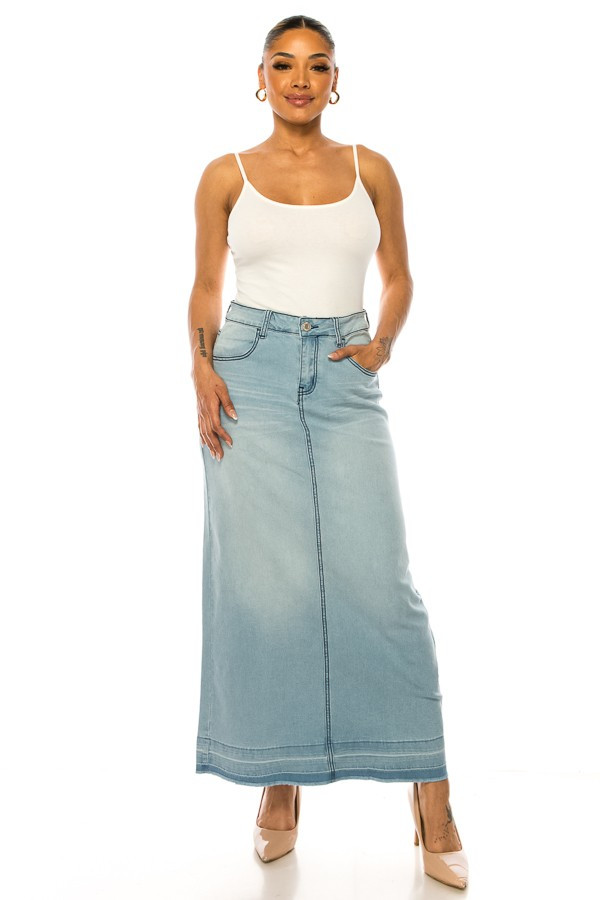 Denim Long Skirt