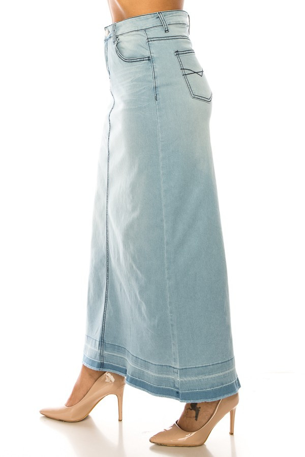 Denim Long Skirt