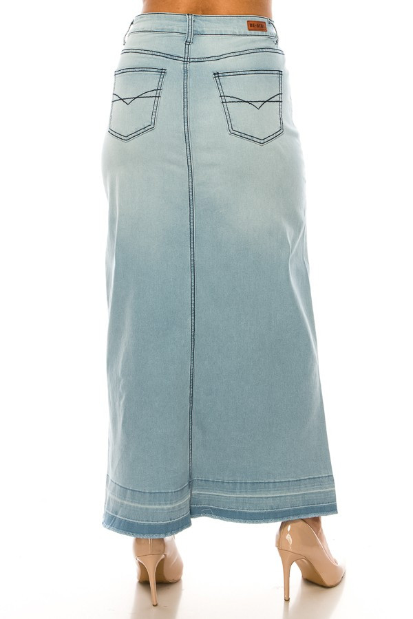 Denim Long Skirt
