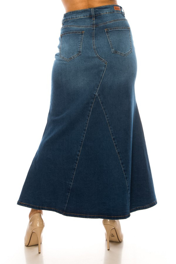 Denim Long Skirt