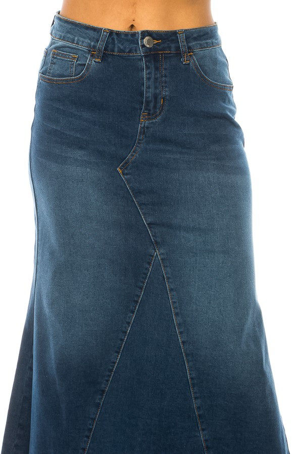 Denim Long Skirt