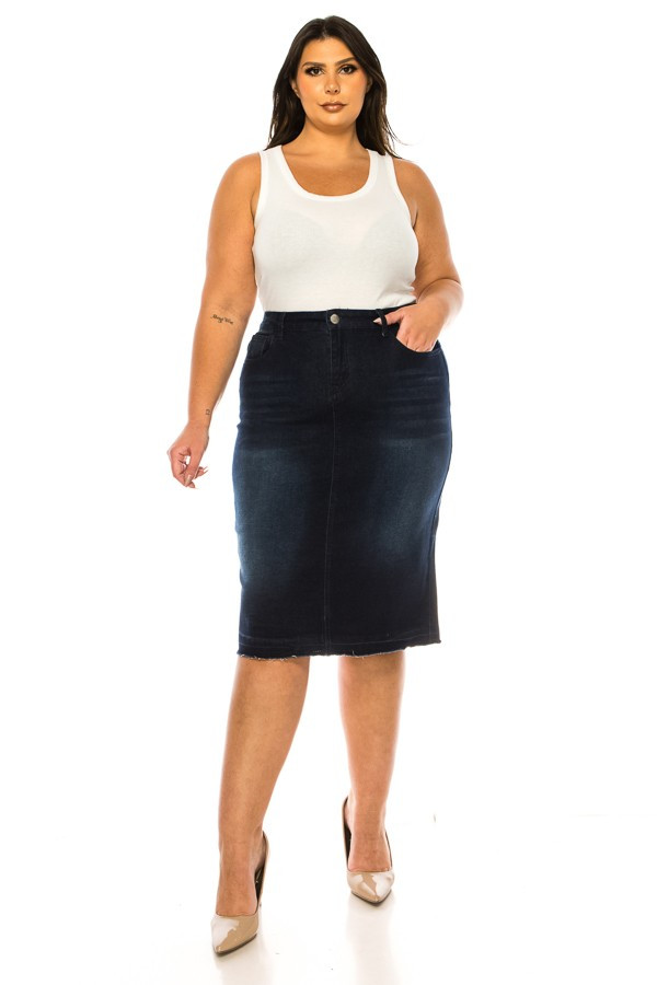 Denim Skirt Plus Size